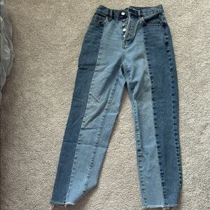 Two-Tone Blue Women's Jeans